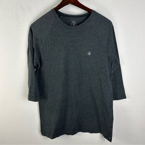 Volvom Shirt Gray Size Large retro skater vibes quarter sleeve modern fit